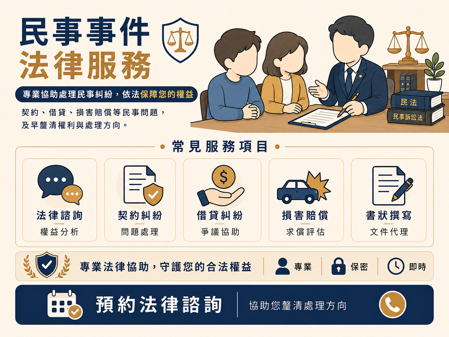 民事事件法律服務