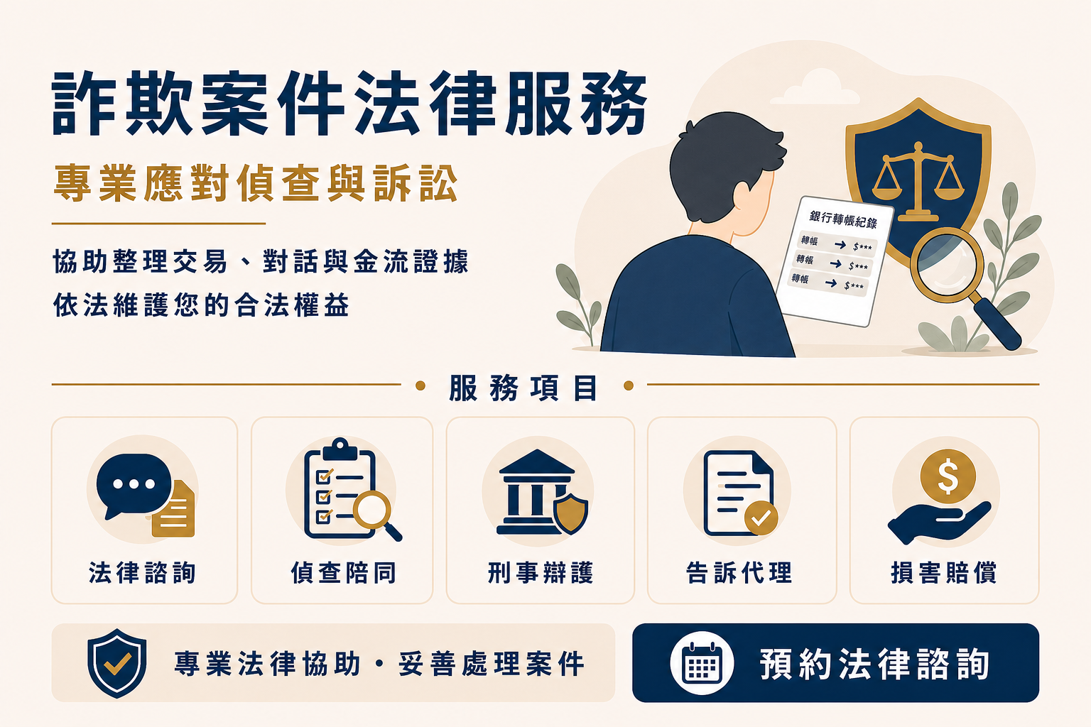 詐欺案件法律服務