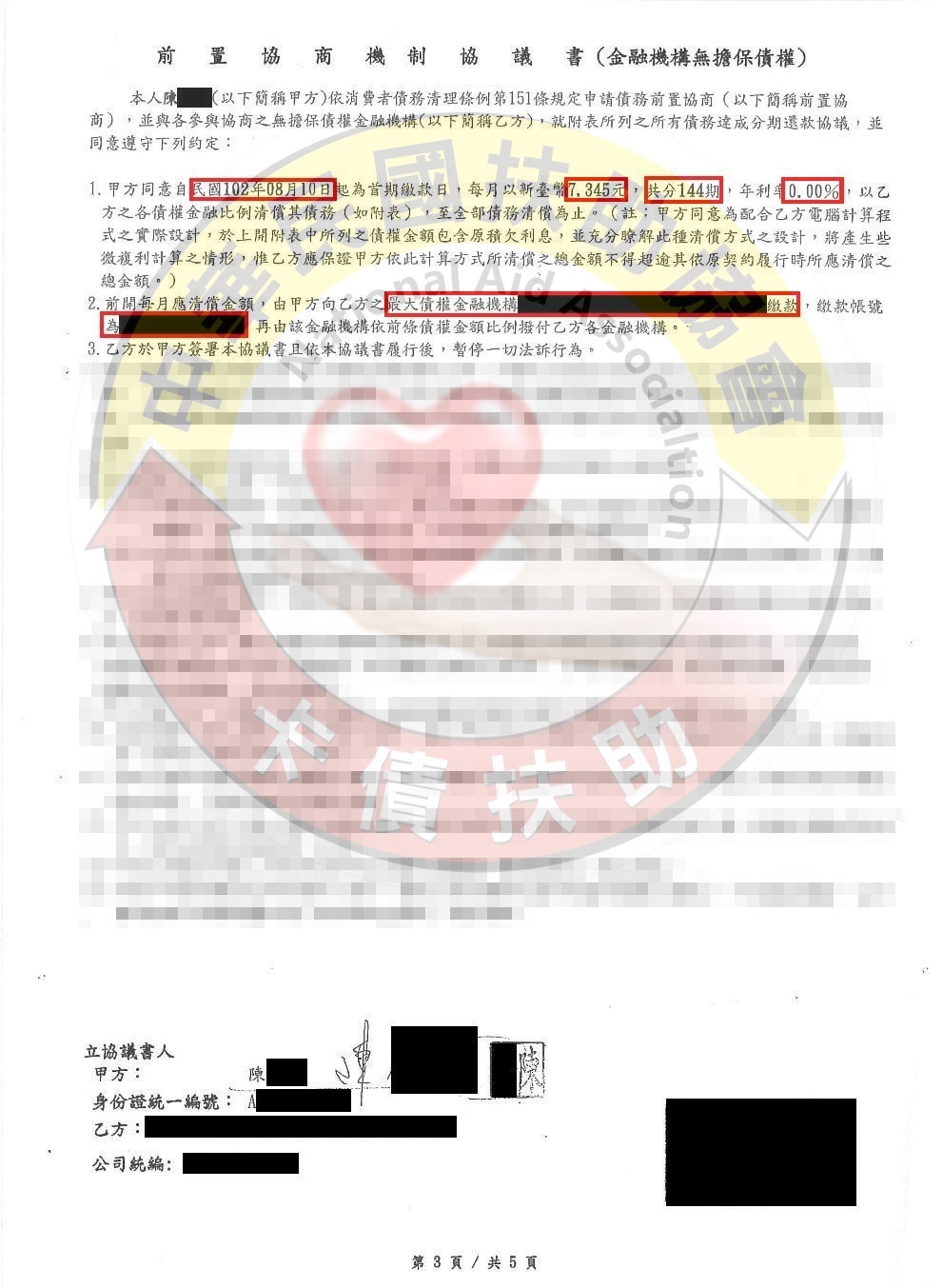 台北陳先生-協商成功依144期0%月付7,345元
